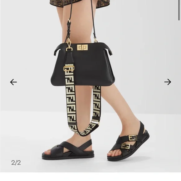 Fendi Strap You Black Ribbon Shoulder Strap - Picture 3 of 8